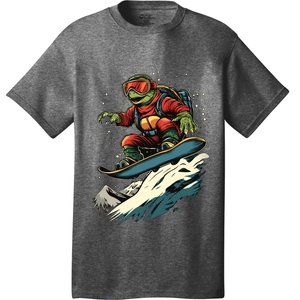 Turtle On A Snowboard Snowboarding T-Shirt