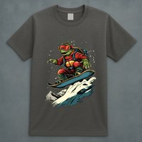 Turtle On A Snowboard Snowboarding T-Shirt