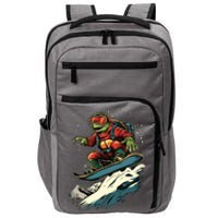 Turtle On A Snowboard Snowboarding Impact Tech Backpack