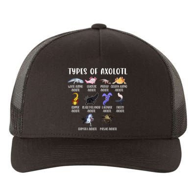 Types of Axolotl Shirt Cute Different Species of Axolotls  Yupoong Adult 5-Panel Trucker Hat