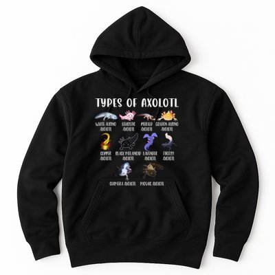 Types of Axolotl Shirt Cute Different Species of Axolotls  Hoodie