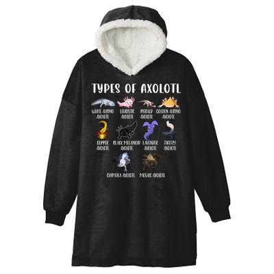 Types of Axolotl Shirt Cute Different Species of Axolotls  Hooded Wearable Blanket