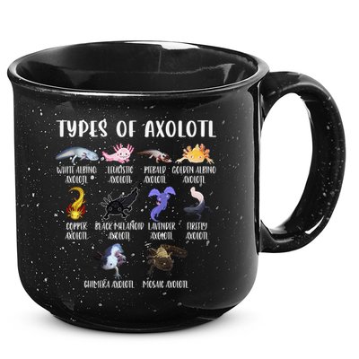 Types of Axolotl Shirt Cute Different Species of Axolotls  15oz Campfire Ceramic Mug