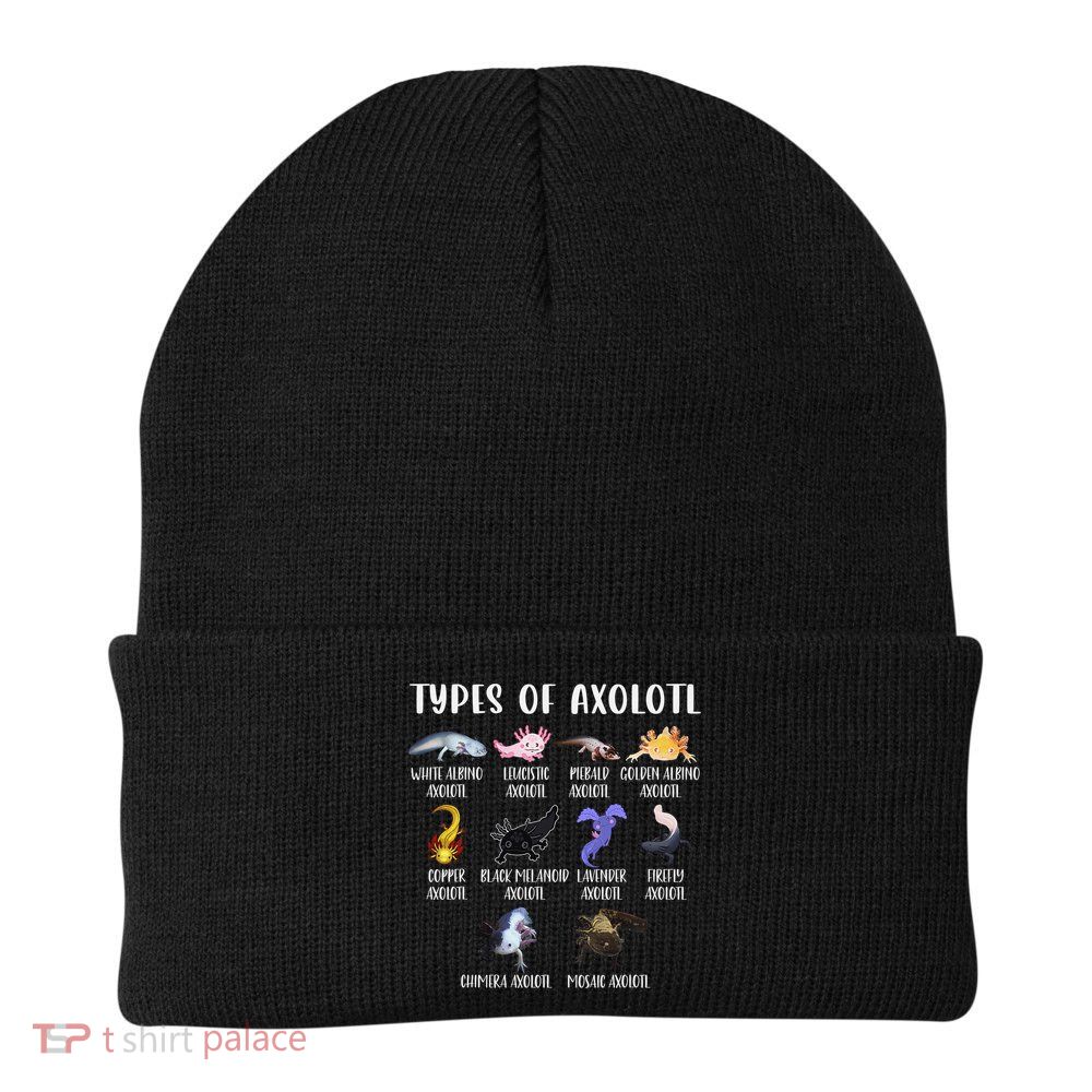 Types of Axolotl Shirt Cute Different Species of Axolotls  Beanie