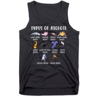 Types of Axolotl Shirt Cute Different Species of Axolotls  Tank Top