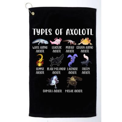 Types of Axolotl Shirt Cute Different Species of Axolotls  Golf Towel