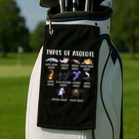 Types of Axolotl Shirt Cute Different Species of Axolotls  Golf Towel