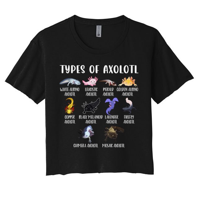 Types of Axolotl Shirt Cute Different Species of Axolotls  Crop Top
