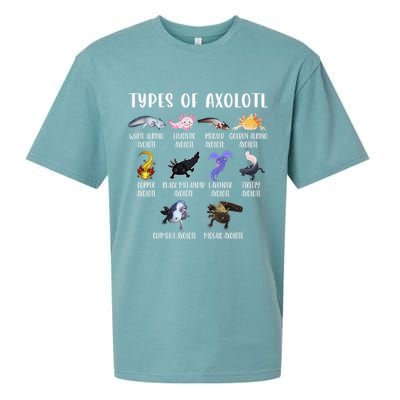 Types of Axolotl Shirt Cute Different Species of Axolotls  Sueded Cloud Jersey T-Shirt