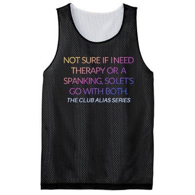 Therapy Or A Spanking How About Both Mesh Reversible Basketball Jersey Tank