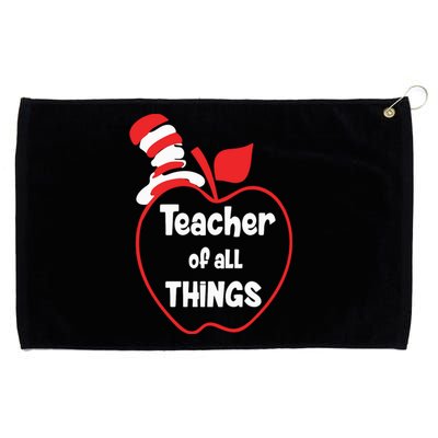 Teacher Of All Things Hat Teacher Life Reading Day Lover Read Across America Grommeted Golf Towel