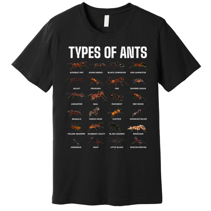 Types Of Ants For Ant Keeper Lovers Premium T-Shirt