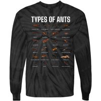 Types Of Ants For Ant Keeper Lovers Tie-Dye Long Sleeve Shirt