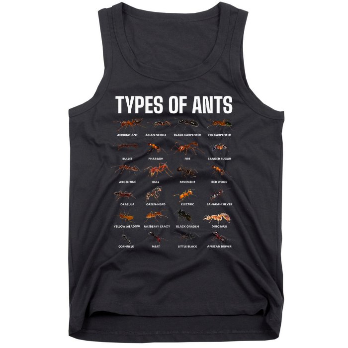 Types Of Ants For Ant Keeper Lovers Tank Top