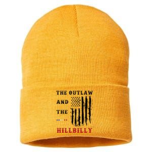 The Outlaw And The Hillbilly Vote Trump For President 2024 Sustainable Knit Beanie