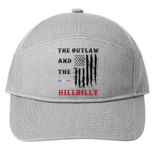 The Outlaw And The Hillbilly Vote Trump For President 2024 7-Panel Snapback Hat