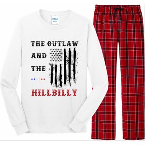 The Outlaw And The Hillbilly Vote Trump For President 2024 Long Sleeve Pajama Set