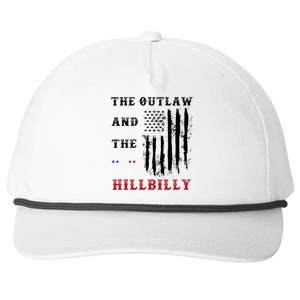 The Outlaw And The Hillbilly Vote Trump For President 2024 Snapback Five-Panel Rope Hat