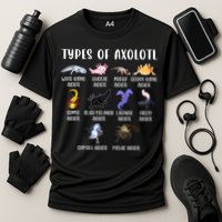 Types Of Axolotl Art Cute Different Species Of Axolotl Performance Shirt