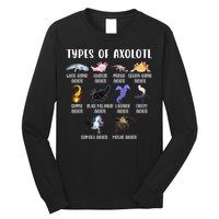 Types Of Axolotl Art Cute Different Species Of Axolotl Long Sleeve Shirt