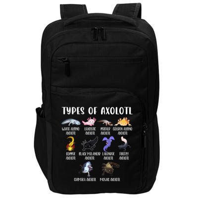 Types Of Axolotl Art Cute Different Species Of Axolotl Impact Tech Backpack