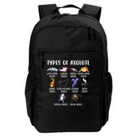Types Of Axolotl Art Cute Different Species Of Axolotl Daily Commute Backpack