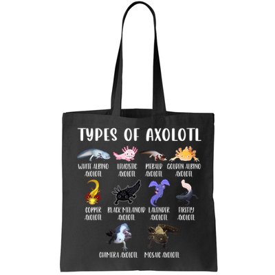 Types Of Axolotl Art Cute Different Species Of Axolotl Bag