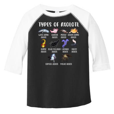 Types Of Axolotl Art Cute Different Species Of Axolotl Toddler Fine Jersey T-Shirt