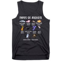 Types Of Axolotl Art Cute Different Species Of Axolotl Tank Top