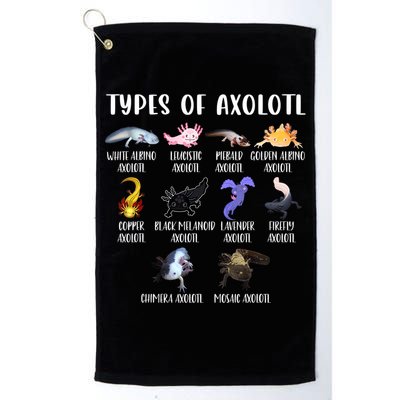 Types Of Axolotl Art Cute Different Species Of Axolotl Golf Towel