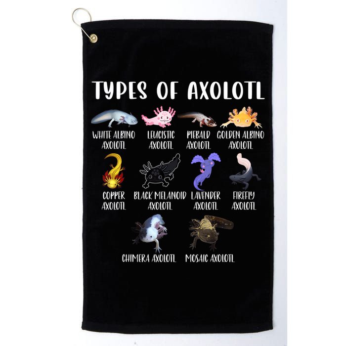 Types Of Axolotl Art Cute Different Species Of Axolotl Golf Towel