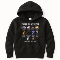 Types Of Axolotl Art Cute Different Species Of Axolotl Kids Hoodie