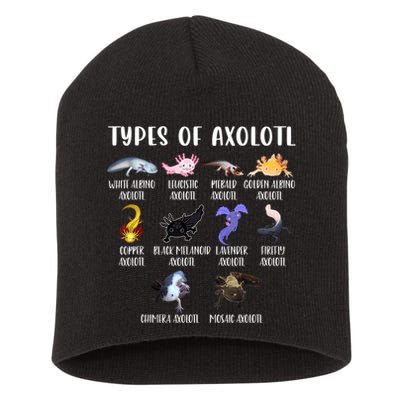 Types Of Axolotl Art Cute Different Species Of Axolotl Short Acrylic Beanie