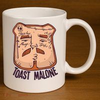 Toast Malone 11oz C Handle Ceramic Mug