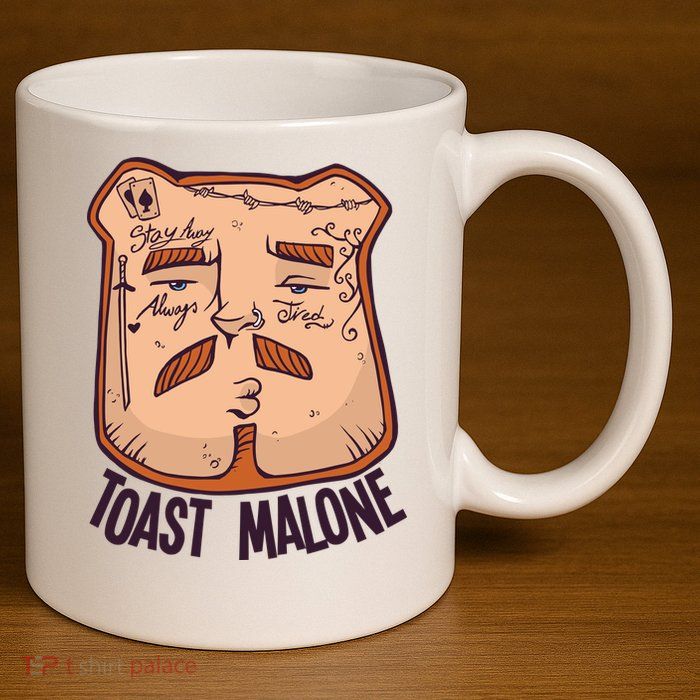 Toast Malone 11oz C Handle Ceramic Mug