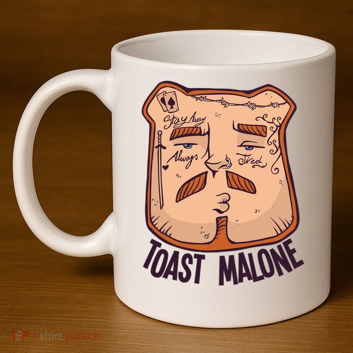 Toast Malone 11oz C Handle Ceramic Mug
