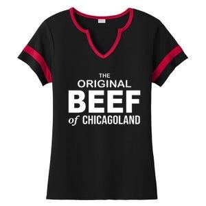 The Original Beef Of Chicago Land Ladies Halftime Notch Neck Tee