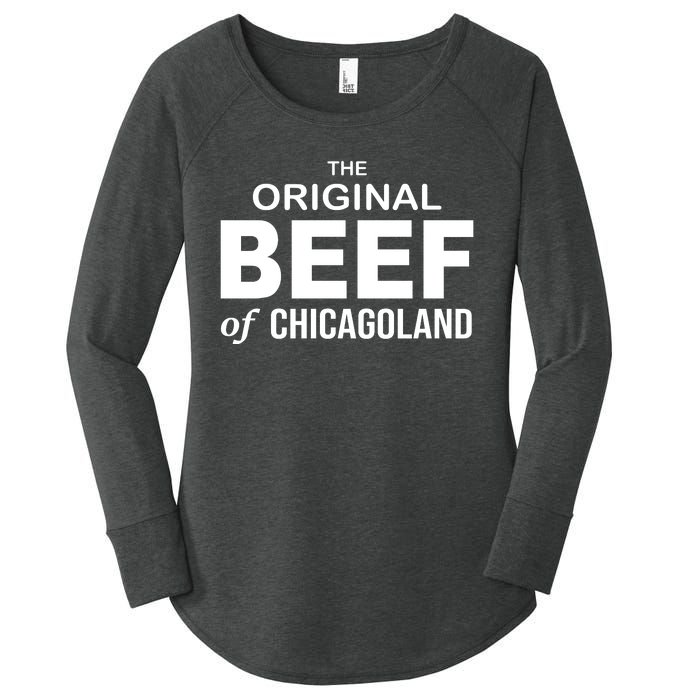 The Original Beef Of Chicago Land Women's Perfect Tri Tunic Long Sleeve Shirt