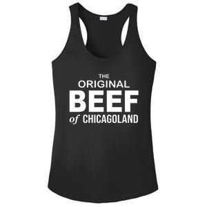 The Original Beef Of Chicago Land Ladies PosiCharge Competitor Racerback Tank