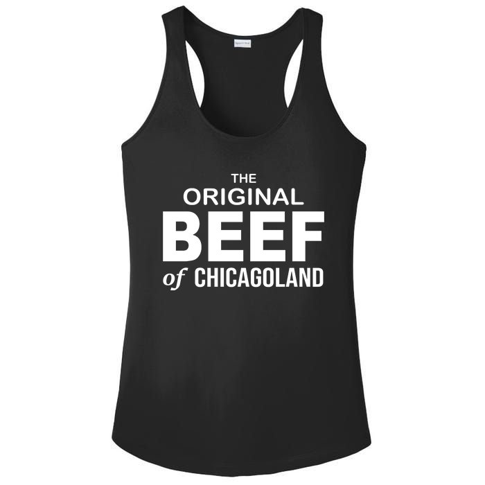 The Original Beef Of Chicago Land Ladies PosiCharge Competitor Racerback Tank