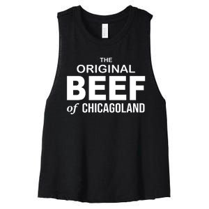 The Original Beef Of Chicago Land Women's Racerback Cropped Tank