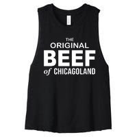 The Original Beef Of Chicago Land Women's Racerback Cropped Tank