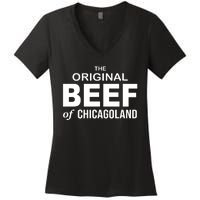 The Original Beef Of Chicago Land Women's V-Neck T-Shirt