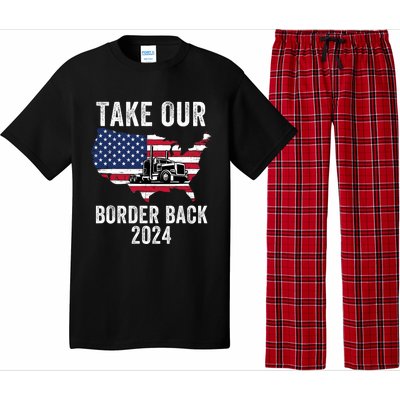 Take Our Border Back I Stand With Texas Truck Convoy 2024 Pajama Set