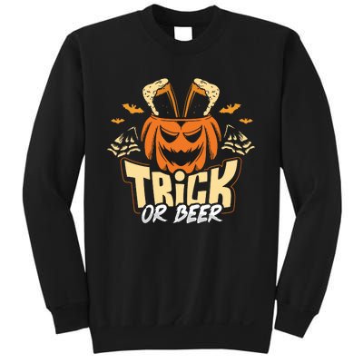 Trick Or Beer Funny Drinking Halloween Sweatshirt Sweatshirt