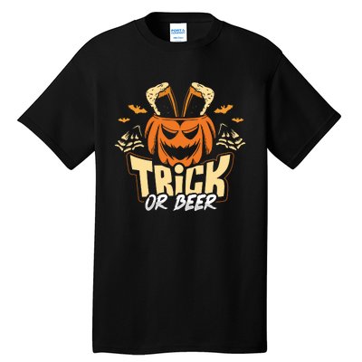 Trick Or Beer Funny Drinking Halloween Sweatshirt Tall T-Shirt