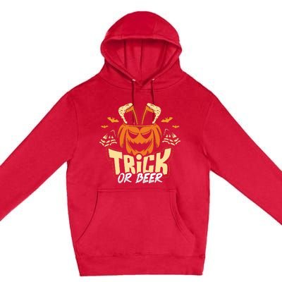 Trick Or Beer Funny Drinking Halloween Sweatshirt Premium Pullover Hoodie