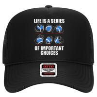 Types of Baseball Pitches Life Choices Pitcher Player Gift High Crown Mesh Back Trucker Hat