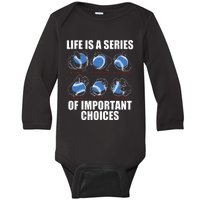 Types of Baseball Pitches Life Choices Pitcher Player Gift Baby Long Sleeve Bodysuit