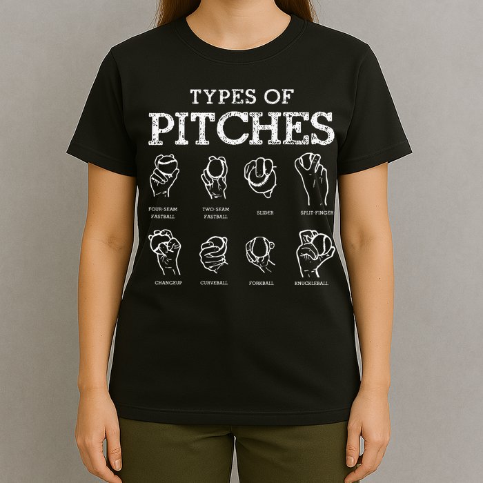 Types of Baseball Pitches Life Choices Pitcher Player T-Shirt